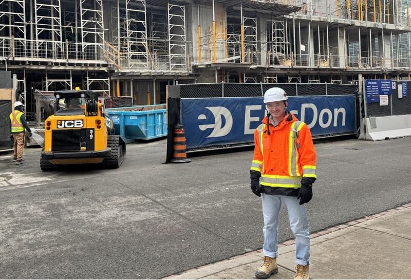 Jordan Raftis on site